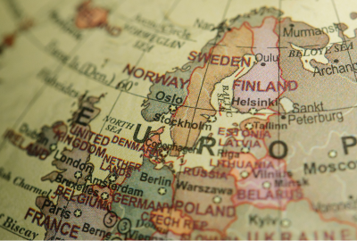 Map represeneting North of Europe